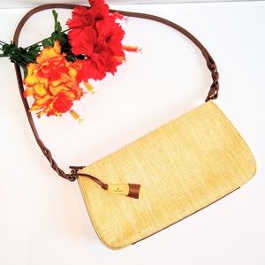 Etienne Aigner Straw & Leather Purse